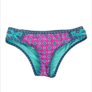 Hobie pink blue bikini swim bottom size small NWOT